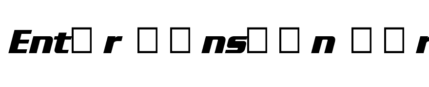 Enter Sansman (Trial) Bold Italic