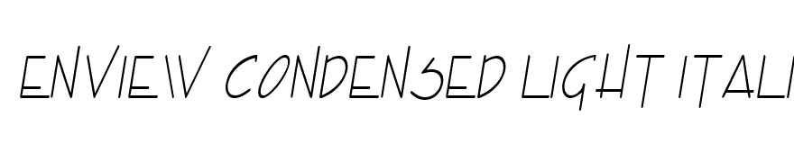 Enview Condensed Light Italic