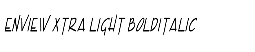 Enview Xtra Light BoldItalic
