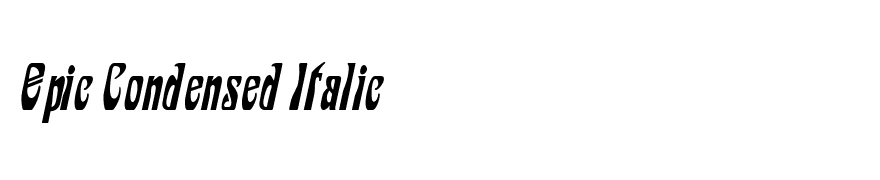 Epic Condensed Italic