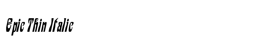 Epic Thin Italic