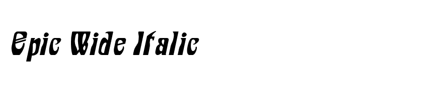 Epic Wide Italic
