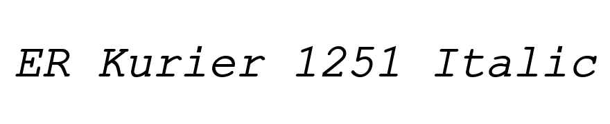 ER Kurier 1251 Italic
