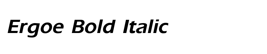Ergoe Bold Italic