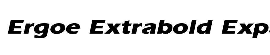 Ergoe Extrabold Expanded Italic