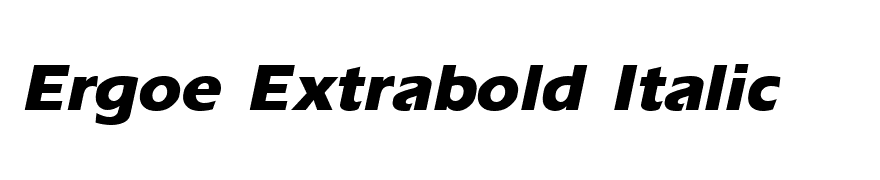 Ergoe Extrabold Italic