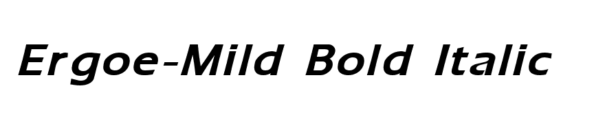 Ergoe-Mild Bold Italic