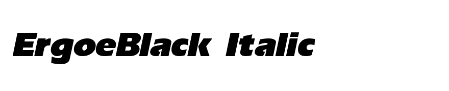 ErgoeBlack Italic