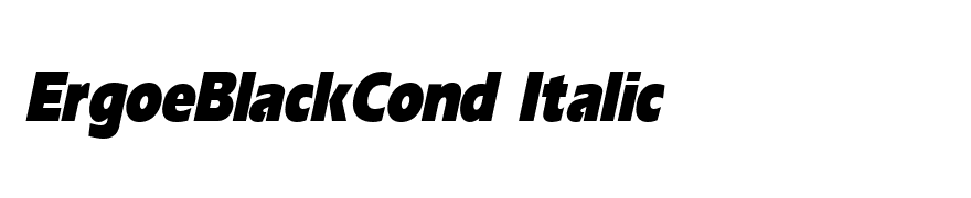 ErgoeBlackCond Italic