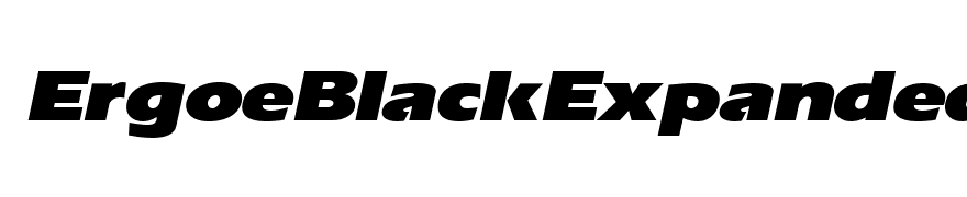 ErgoeBlackExpanded Italic