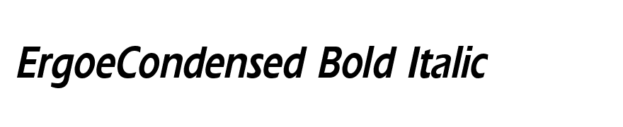 ErgoeCondensed Bold Italic