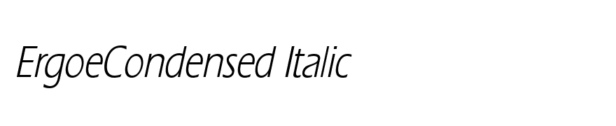 ErgoeCondensed Italic