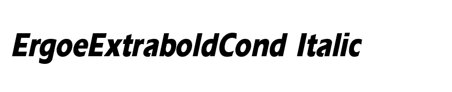 ErgoeExtraboldCond Italic