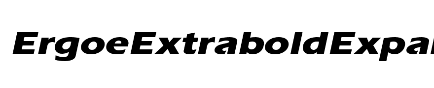 ErgoeExtraboldExpanded Italic