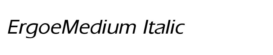 ErgoeMedium Italic