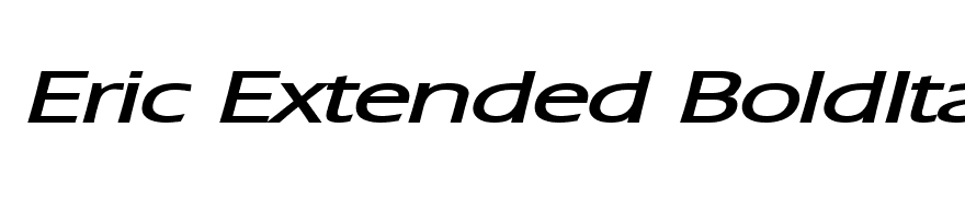 Eric Extended BoldItalic