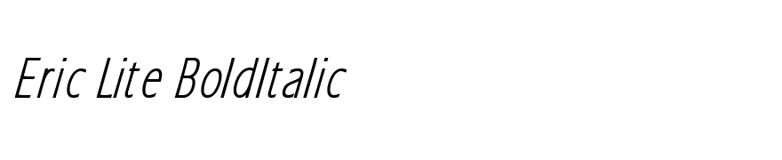 Eric Lite BoldItalic