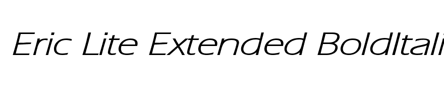 Eric Lite Extended BoldItalic