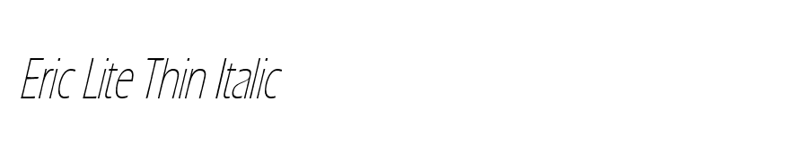Eric Lite Thin Italic