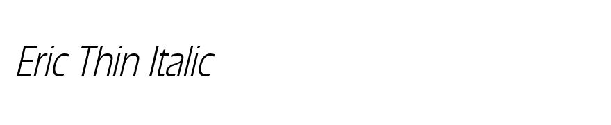 Eric Thin Italic