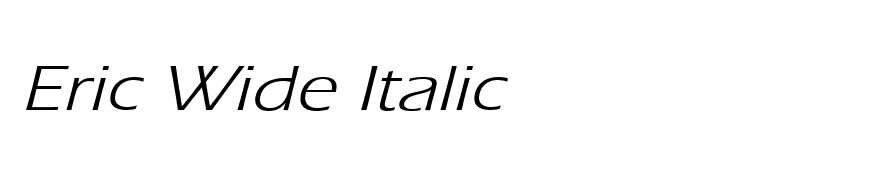 Eric Wide Italic