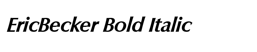 EricBecker Bold Italic