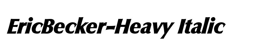 EricBecker-Heavy Italic