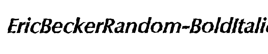 EricBeckerRandom-BoldItalic