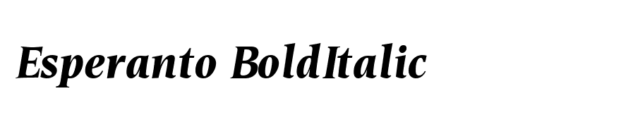 Esperanto BoldItalic