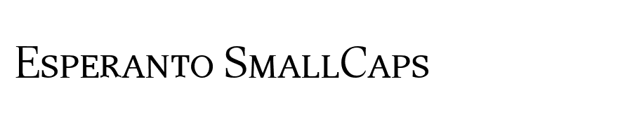 Esperanto SmallCaps