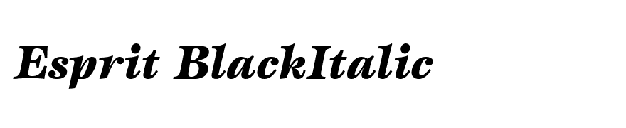 Esprit BlackItalic