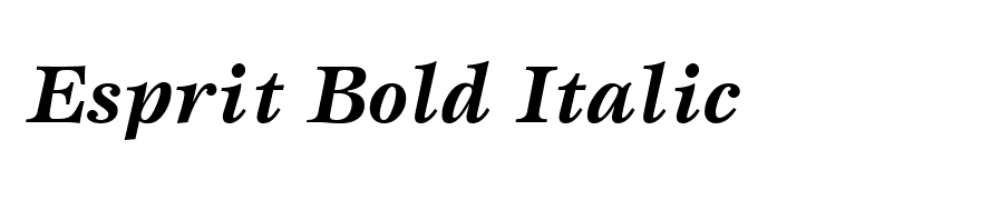 Esprit Bold Italic