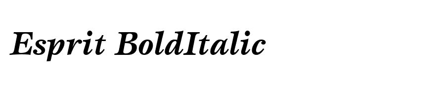 Esprit BoldItalic