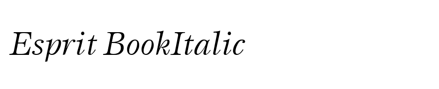 Esprit BookItalic