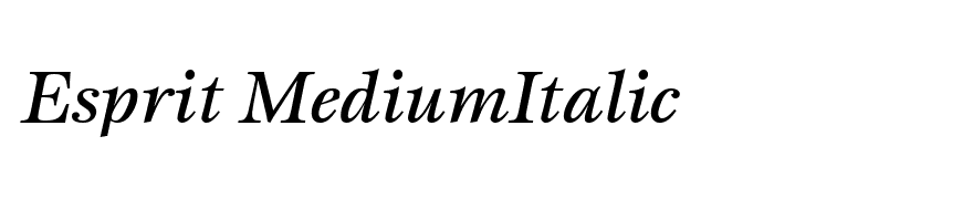 Esprit MediumItalic