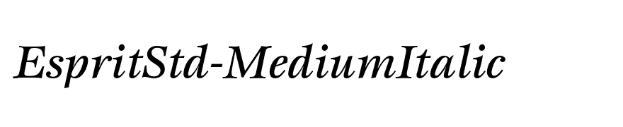 EspritStd-MediumItalic