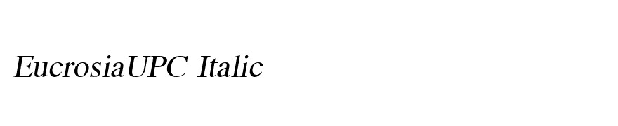 EucrosiaUPC Italic