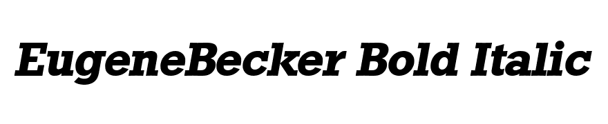 EugeneBecker Bold Italic