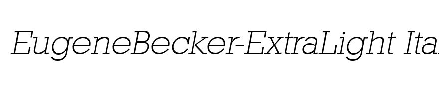 EugeneBecker-ExtraLight Italic