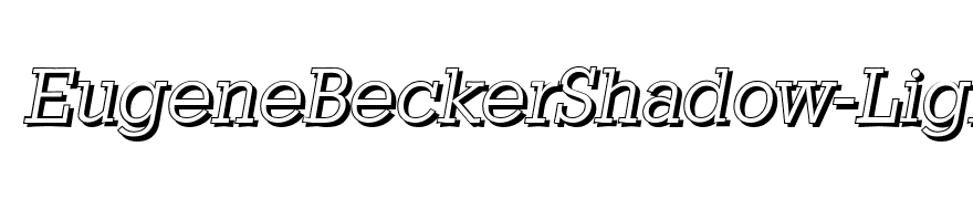 EugeneBeckerShadow-Light-Italic
