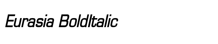 Eurasia BoldItalic