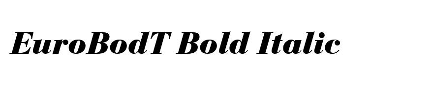 EuroBodT Bold Italic