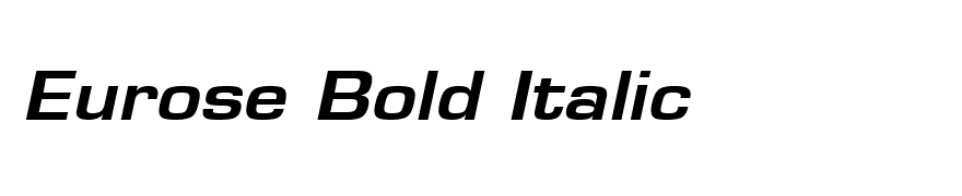 Eurose Bold Italic