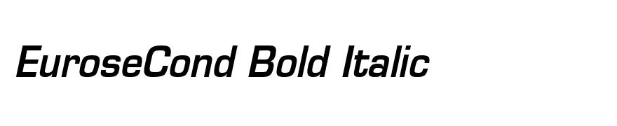 EuroseCond Bold Italic