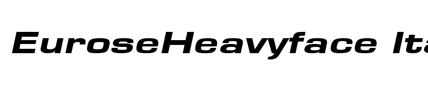 EuroseHeavyface Italic