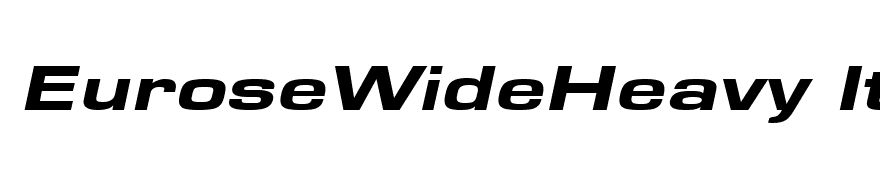 EuroseWideHeavy Italic