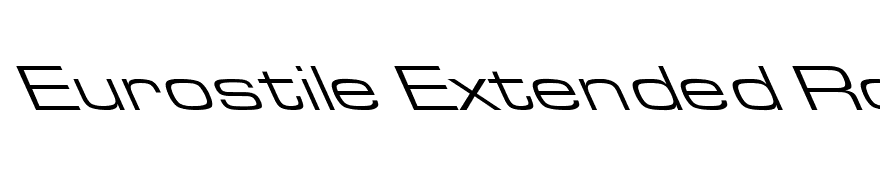Eurostile Extended Roman Lefty