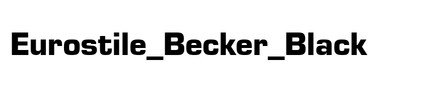 Eurostile_Becker_Black