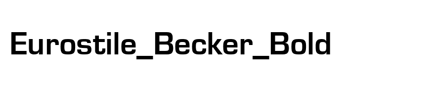 Eurostile_Becker_Bold