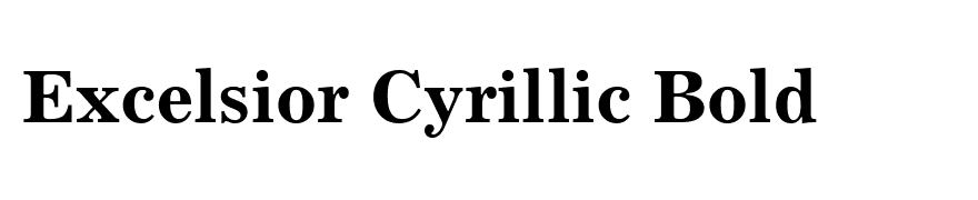 Excelsior Cyrillic Bold